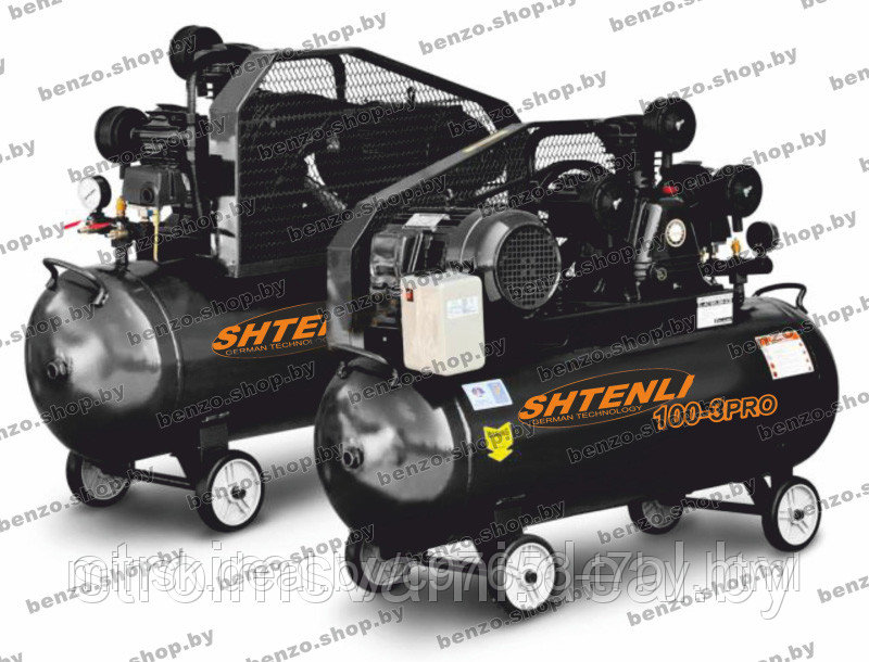 Компрессор Shtenli 100-3 pro (100 л. 2,2 кВт. 3 цилиндра)