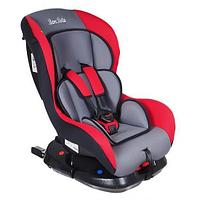 Автокресло BAMBOLA Isofix 0-18 кг (от рождения до 4 лет) Серый/красный