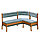Кухонный угловой диван Элегия-Бета 1.66х1.23 см, массив березы, фото 4