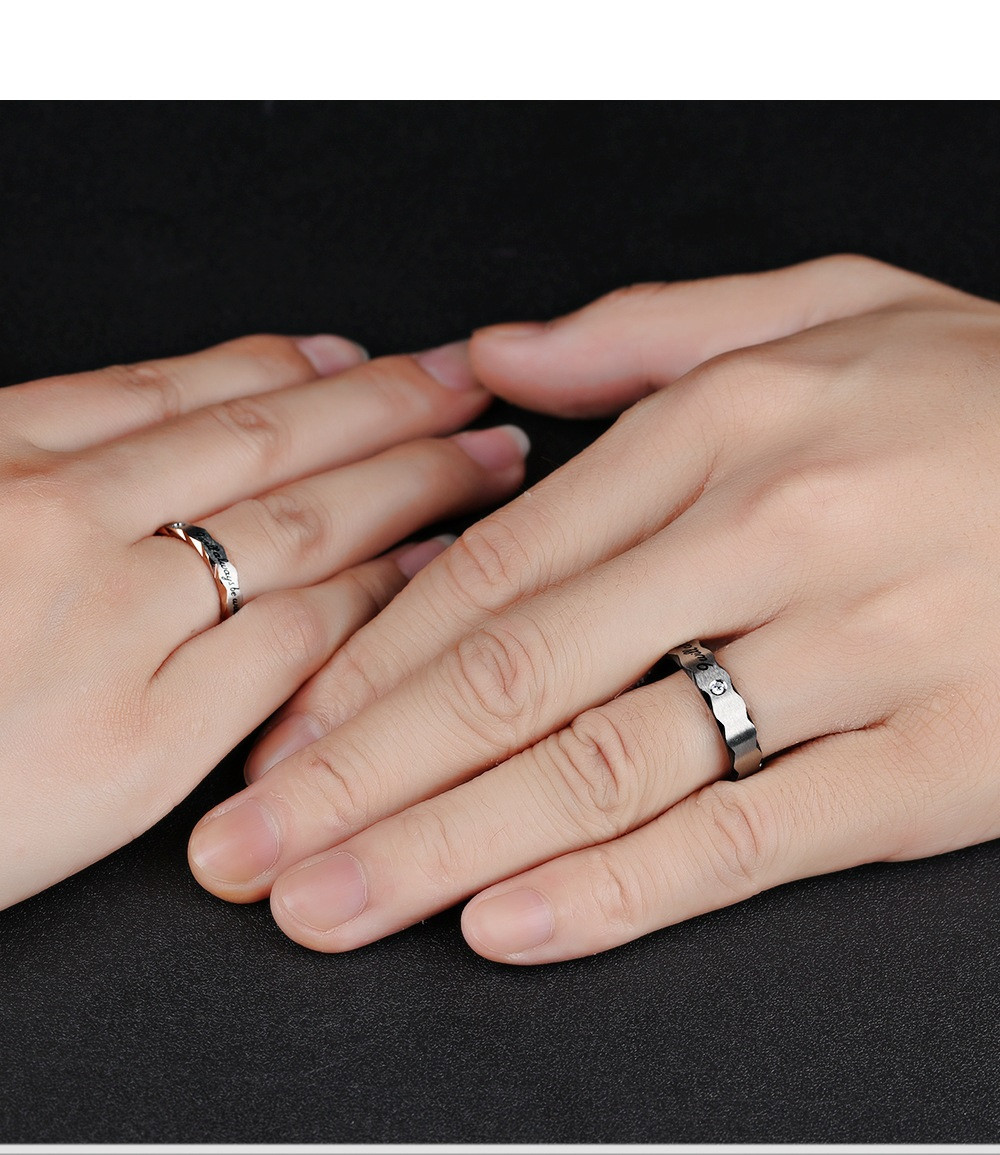 Парные кольца для влюбленных "Неразлучная пара 106" с надписью "Я всегда буду с тобой" - фото 4 - id-p98738574