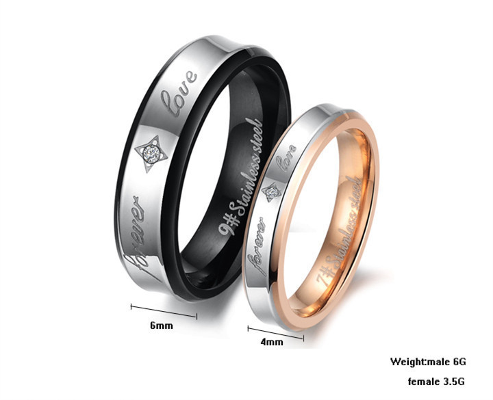 Парные кольца для влюбленных "Неразлучная пара 108" с гравировкой "Любовь навсегда" - фото 6 - id-p98739484
