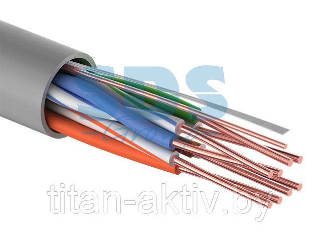 Кабель UTP 4PR 24AWG, CCA, CAT5e, PVC серый, (бухта 50 м) PROconnect - фото 2 - id-p98486005