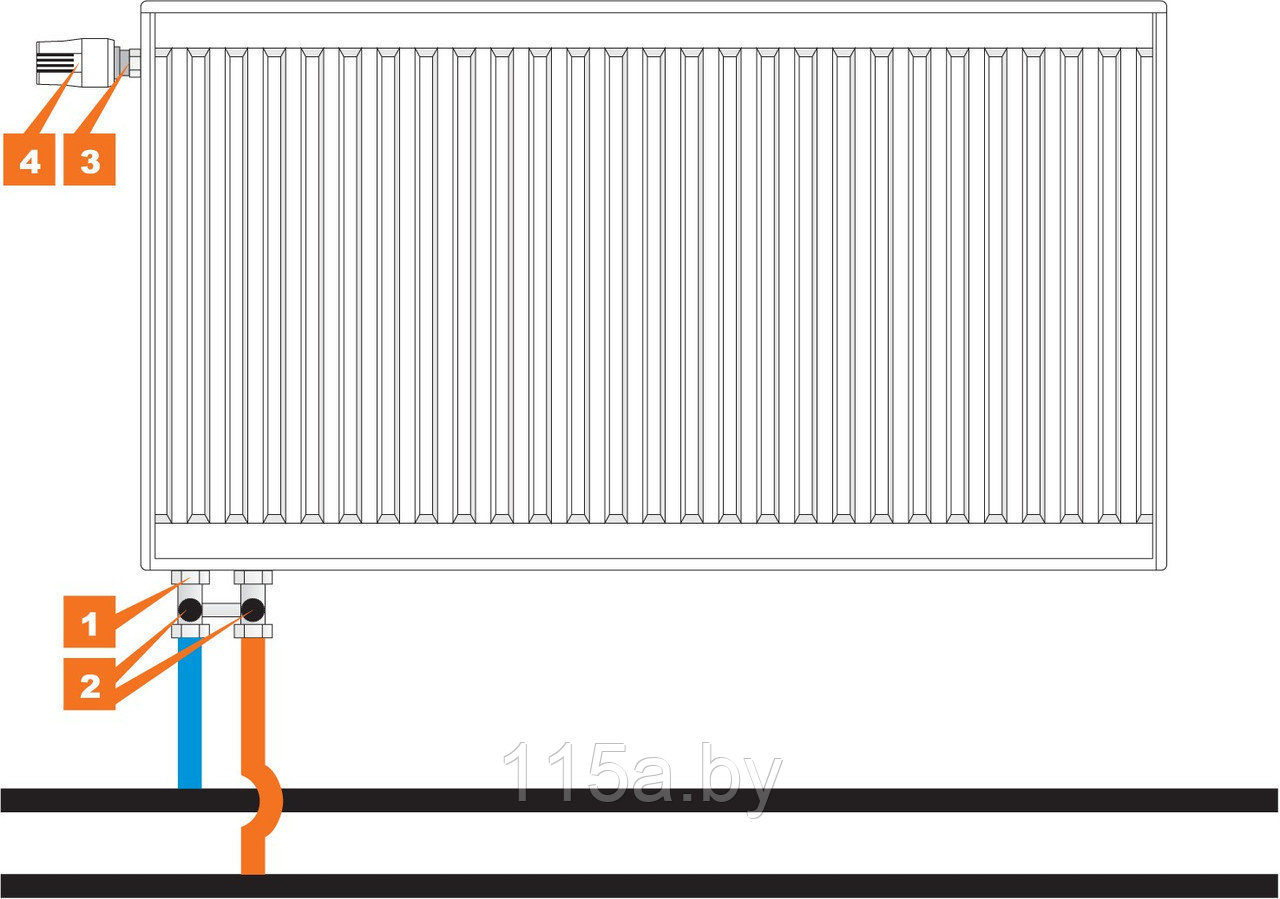 Стальной радиатор 22/500/1600 Prado Universal (нижнее подкл.) - фото 2 - id-p98748968