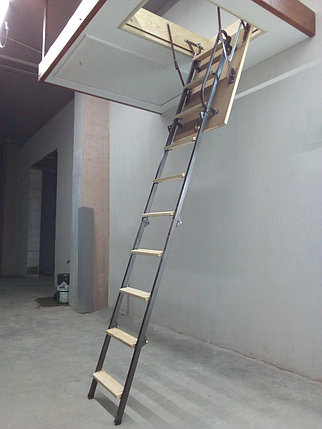 Чердачная лестница складная металлическая 85х60 мм, фото 2