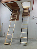 Чердачная лестница складная металлическая 85х60 мм, фото 3
