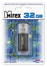 USB Flash Mirex UNIT BLACK 32GB (13600-FMUUND32)