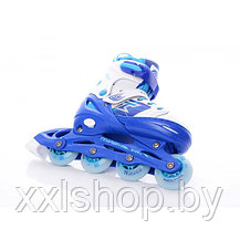 Детские раздвижные роликовые коньки Tempish Swist Flash синие (светящиеся колеса) р-р 26-29, фото 2