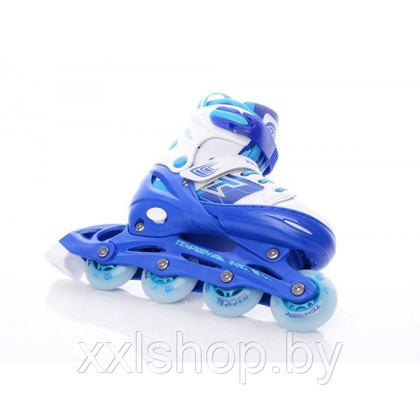 Детские раздвижные роликовые коньки Tempish Swist Flash синие (светящиеся колеса) р-р 26-29 - фото 2 - id-p98753640