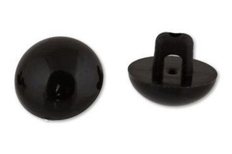 Глазки для игрушек пришивные 10 мм: черные