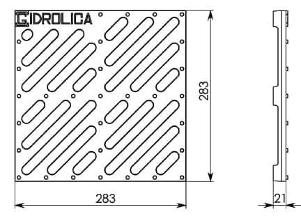 Решетка чугунная  Gidrolica 285/285/21 арт. 205