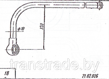 21.02.026 - Трубка радиатора в сборе (вес:0,215кг) - фото 1 - id-p54029311