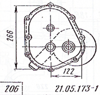 21.05.173-1 - Корпус редуктора (ал. сплав АЛ-10В) (вес:1,7кг)