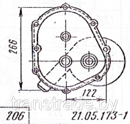 21.05.173-1 - Корпус редуктора (ал. сплав АЛ-10В) (вес:1,7кг)