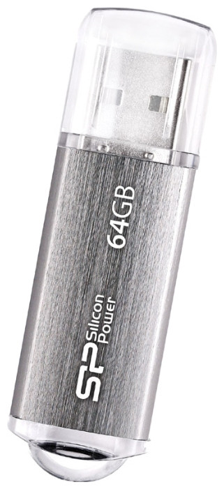 USB Flash Silicon-Power Ultima II I-Series Silver 64 Гб (SP064GBUF2M01V1S) - фото 1 - id-p98775793