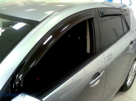 Дефлекторы боковых окон Mazda 3-хэтчбек 2009-2013