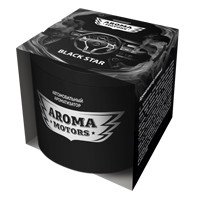 Ароматизатор гелевый «Aroma Motors» BLACK STAR в картонной упаковке (круглый) 100мл