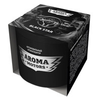 Ароматизатор гелевый «Aroma Motors» BLACK STAR в картонной упаковке (круглый) 100мл - фото 1 - id-p98786883