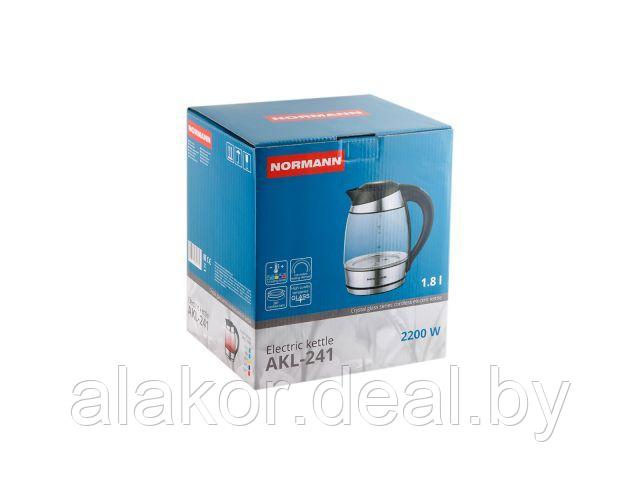 Чайник электрический AKL-241 NORMANN (2200 Вт; 1,8 л; стекло; 60-70-80-90-100C; поддержание температуры; подсв - фото 6 - id-p98787058