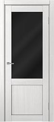 Двери межкомнатные экошпон MDF-Techno DOMINIKA КЛАССИК 802 Черное стекло