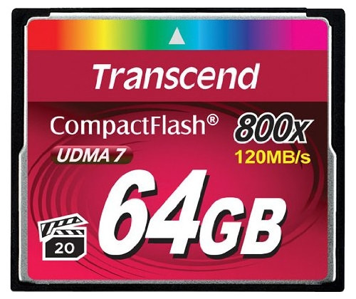 Карта памяти Transcend 800x CompactFlash Premium 64GB (TS64GCF800) - фото 1 - id-p98795546