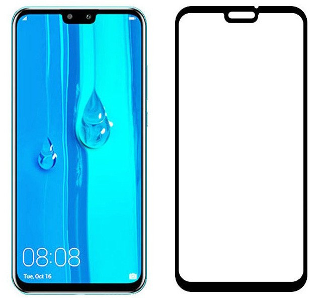 Защитное стекло Full-Screen для Huawei Y9 2019 черный (5D-9D с полной проклейкой) JKM-LX1 - фото 2 - id-p98799699