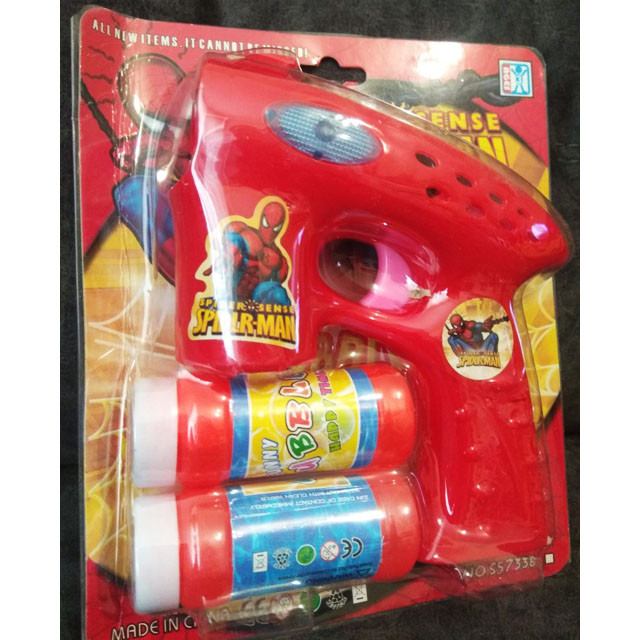 Мыльные пузыри Пистолет Человек-Паук на батарейках SS733B - фото 1 - id-p98806165