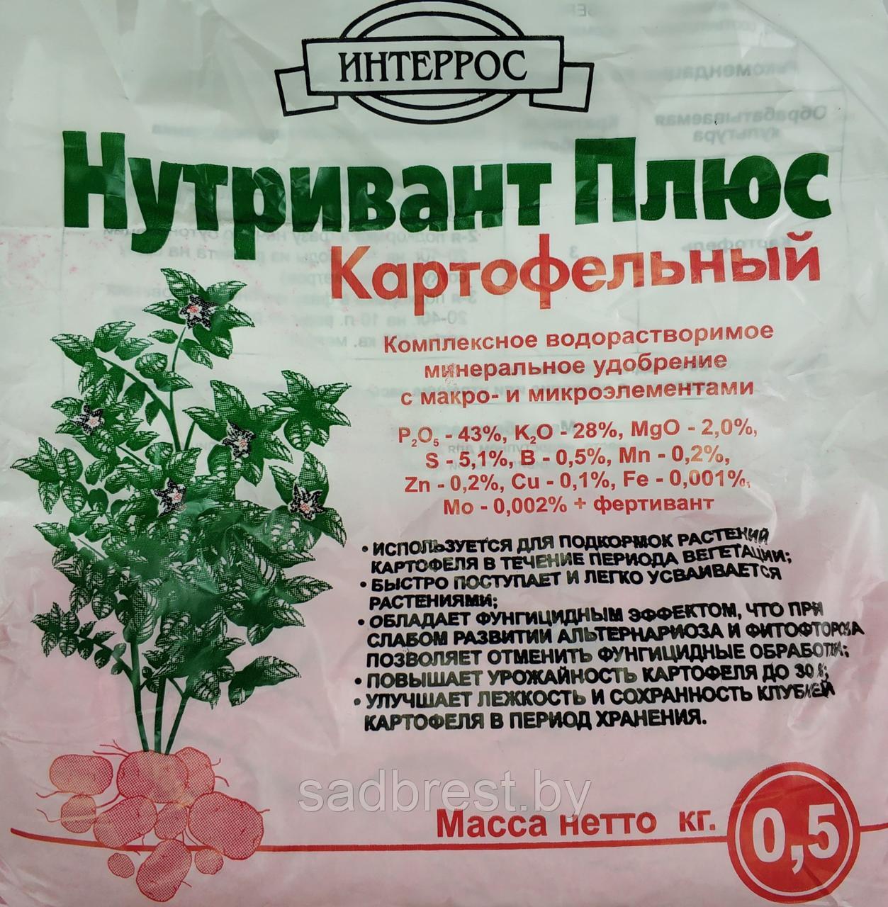 Удобрение Нутривант Плюс картофельный 0,5 кг Израиль - фото 1 - id-p98826082