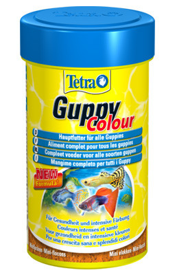 Tetra Guppy Colour, 100 мл - основной корм для интенсивной окраски гуппи