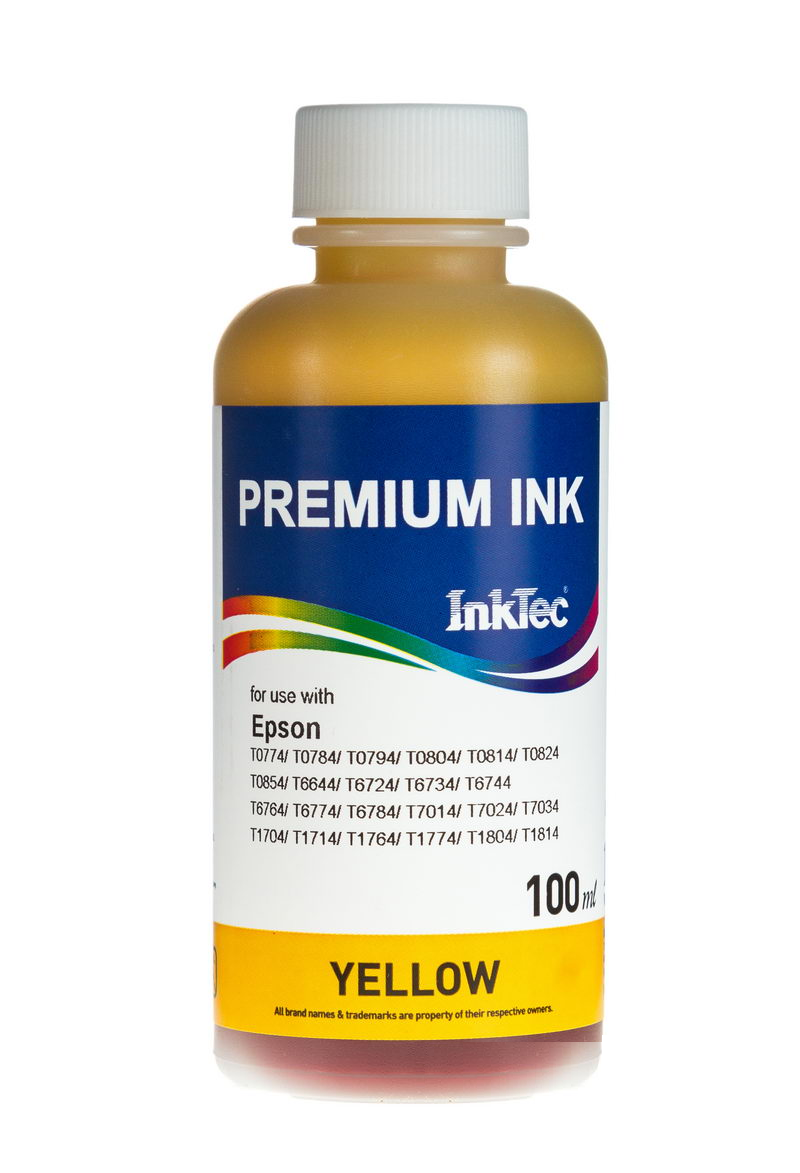 Чернила E0010/ T0824 (для Epson Stylus Photo 1390/ 1410/ 1500) InkTec, жёлтые, 100 мл, оригинальная фасовка - фото 1 - id-p47414086