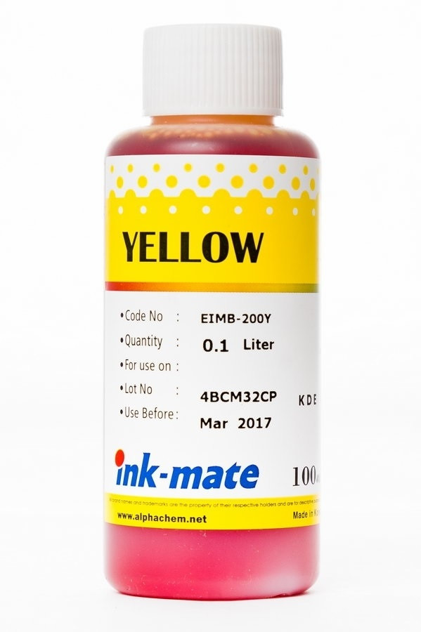 Чернила EIMB-200Y (для Epson L100/ L120/ L132/ L210/ L222/ L310) Ink-Mate, жёлтые, 100 мл - фото 1 - id-p4219095