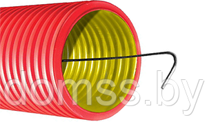 Труба гибкая гофрированная двухстенная ТГГД 63 красная с протяжкой (бухта 50м.п.) - фото 2 - id-p98858379
