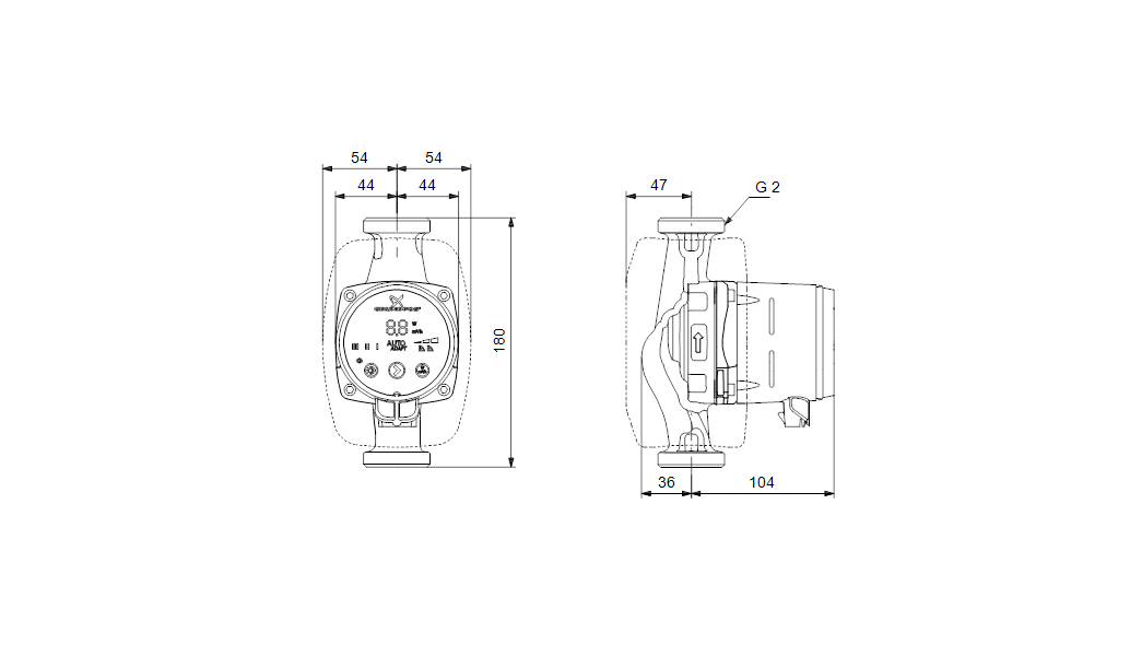 Циркуляционный насос Grundfos Alpha2 32-60 180 - фото 4 - id-p69143540