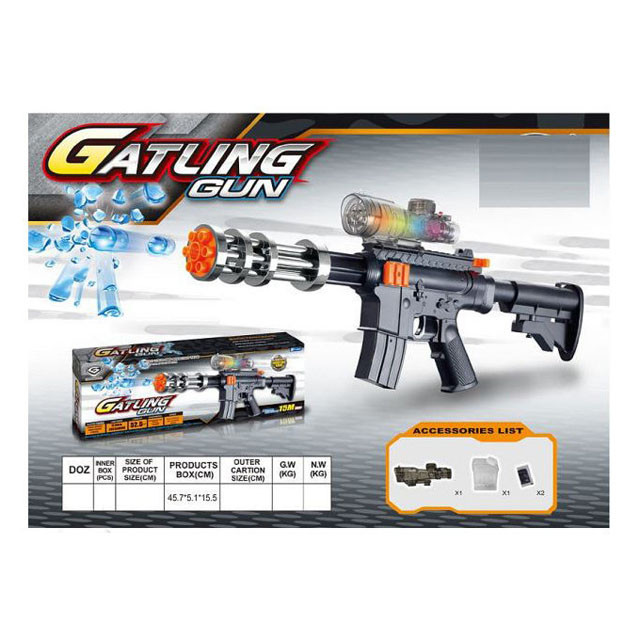 Игрушечный пулемет Гатлинга с гелиевыми пулями M1 - фото 1 - id-p98877959