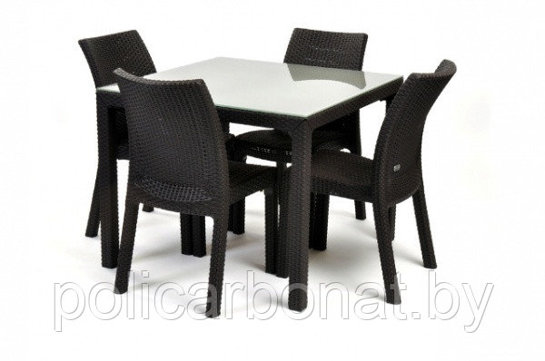 Стол со стеклом Keter Sumatra Table - фото 4 - id-p4875028