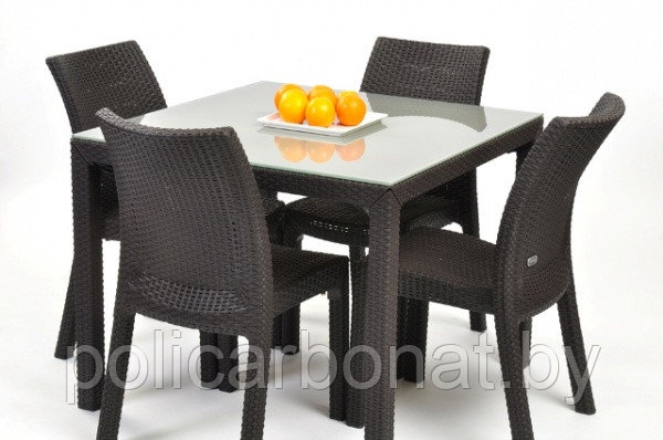 Стол со стеклом Keter Sumatra Table - фото 5 - id-p4875028