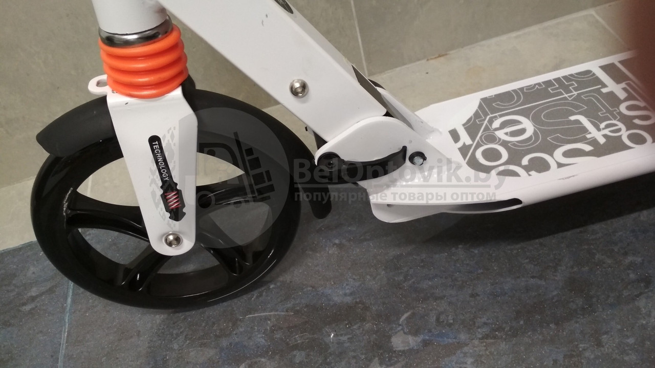 Самокат скутер Urban Scooter FAVORIT XZ-116 с 2 амортизаторами до 100 кг. - фото 3 - id-p98897963