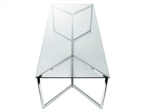 Стеклянный кухонный стол с металлическим основанием - фото 3 - id-p98898429