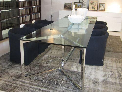 Стеклянный кухонный стол с металлическим основанием - фото 1 - id-p98898429