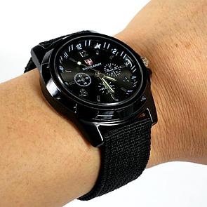 Мужские армейские часы "Swiss Army" (Черный+черный), фото 2