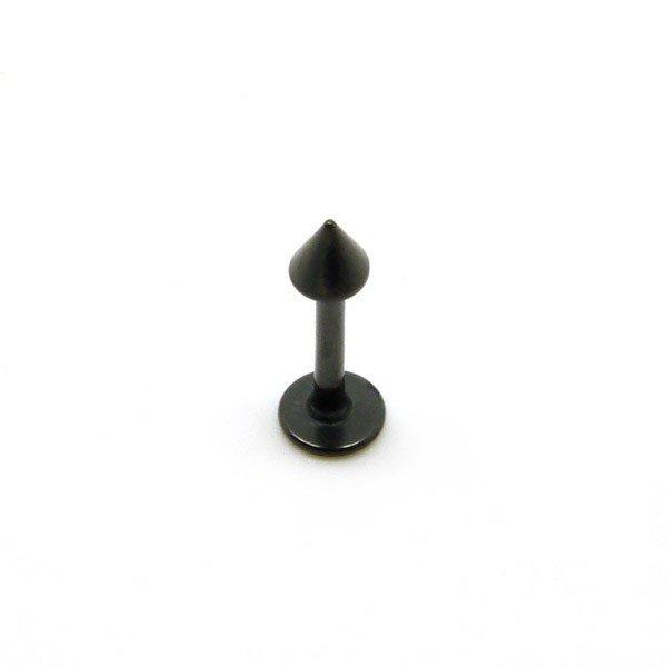 Пирсинг Лабрет конус черный 1,2мм (1,2*10*3мм) - фото 3 - id-p98898914