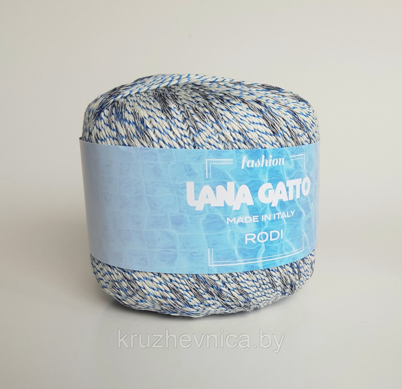 Пряжа Lana Gatto Rodi (68% хлопок, 24% вискоза, 8% нейлон), 50г/155м, цвет 8623 blu
