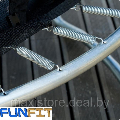 Батут складной FUNFIT 4,04м с защитной сеткой и лестницей - фото 8 - id-p5012764