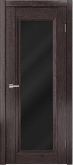 Двери межкомнатные экошпон MDF-Techno DOMINIKA КЛАССИК 820 Черное стекло