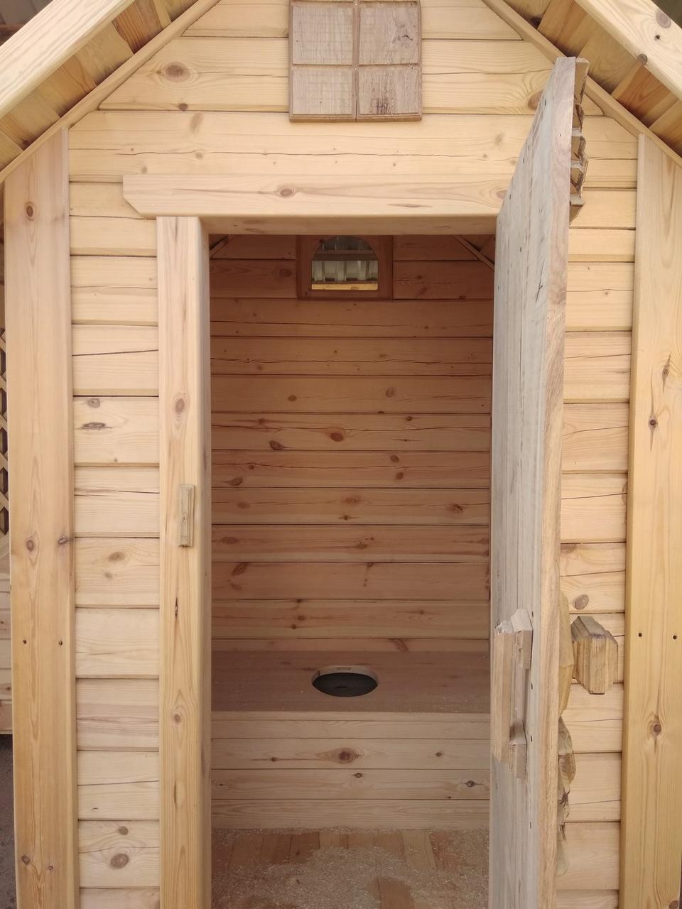 Туалет деревянный уличный Премиум - фото 3 - id-p98934843