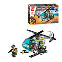 Конструктор Брик Военный вертолет 1715, 3 минифигурки, аналог Лего, фото 2