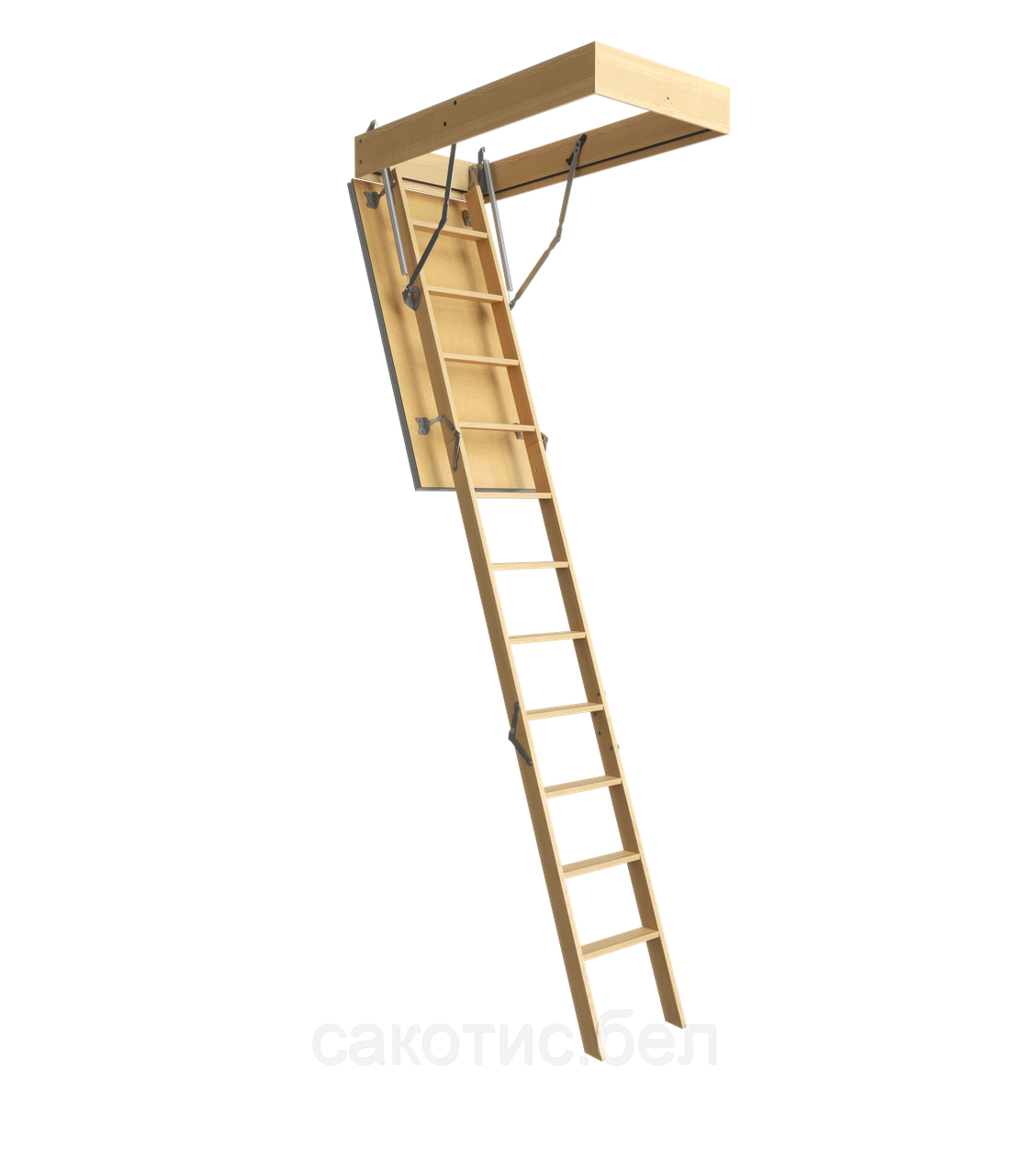 Лестница деревянная складная DÖCKE DACHA 60х120х280 - фото 1 - id-p98944798