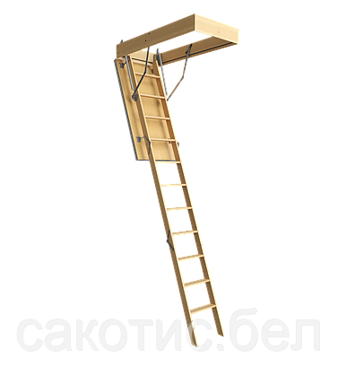 Лестница деревянная складная DÖCKE DACHA 60х120х280, фото 2