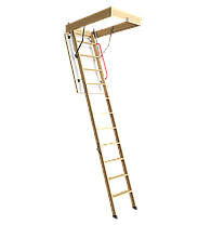 Лестница деревянная складная DÖCKE PREMIUM 70х120х300, фото 2