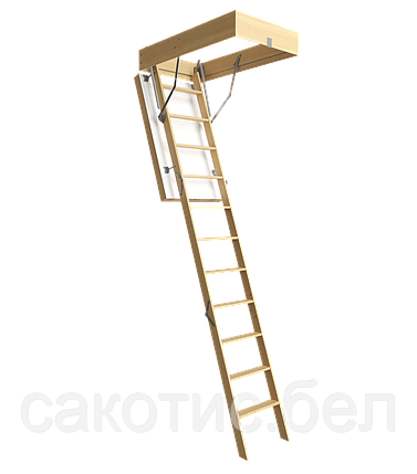 Лестница деревянная складная DÖCKE LUX 70х120х300, фото 2
