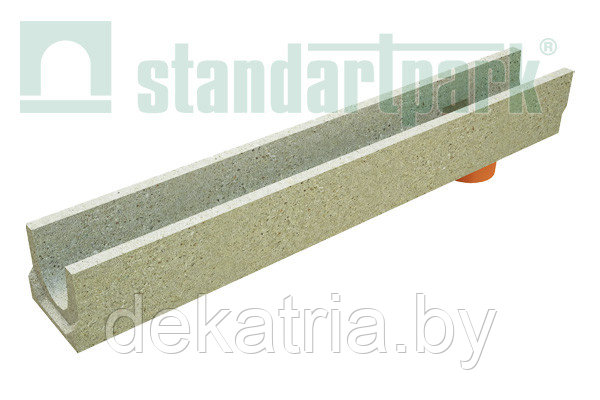 Лоток BetoMax Basic ЛВ-10.14.13 БВ бетонный с вертикальным водоотводом - фото 1 - id-p5013944